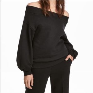 Off the shoulder sweatshirt top